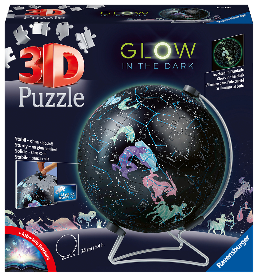 Puzle 180 piezas 3D  Esférico estrellas Glow in the Dark