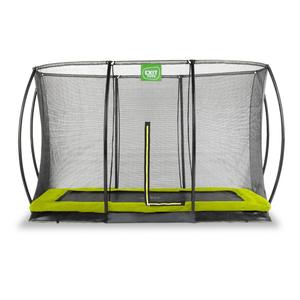 Exit - Cama elástica Silhouette rectangular de suelo verde 244 cm