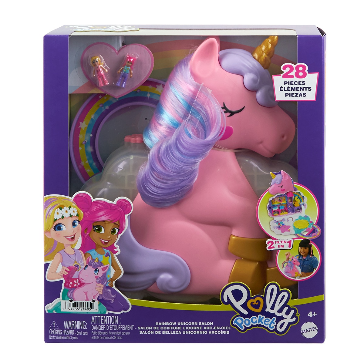 Polly Pocket - Polly Pocket Cofre Salón Unicornio.