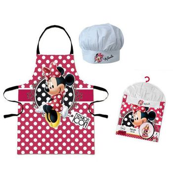 Conjunto Delantal Y Gorro Cheff De Minnie