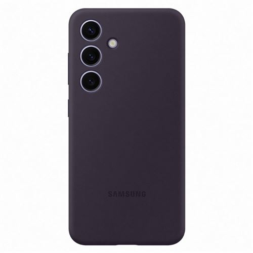 Funda de silicona Samsung morada para Galaxy S24