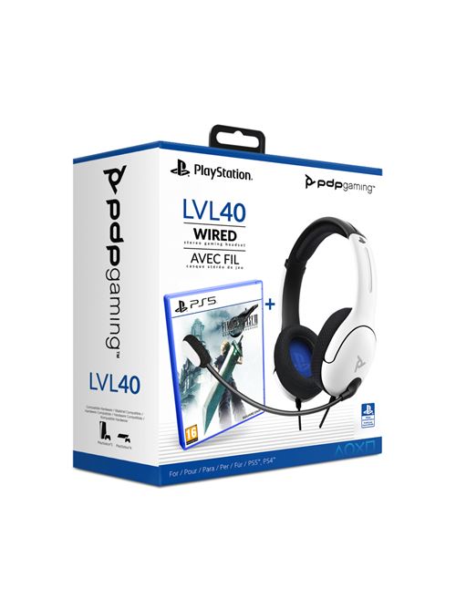 Headset gaming PDP LVL40 Negro + Final Fantasy VII PS5