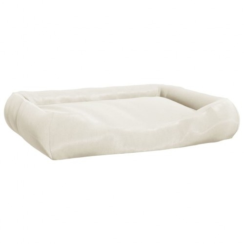 Vidaxl cama rectangular acolchada beige para mascotas