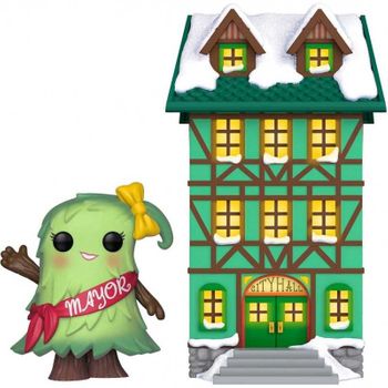 Figura Funko Pop! Town Christmas Peppermint Lane Mayor Patty Noble En Ayuntamiento Modelo 04 | 44424 (con Luz)