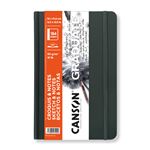 Cuaderno Canson Graduate Sketch Fino tapa dura 14x21,6cm 92 hojas 90g Gris oscuro