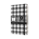 Cuaderno Moleskine Blend large rayas tapa tela blanco y negro