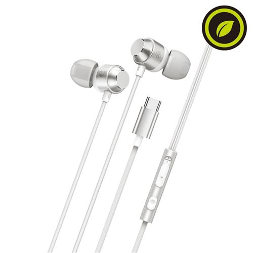 Auriculares magnéticos Muvit M32 USB-C Blanco