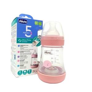 Chicco - Biberón rosa de fluido lento 150 ml Perfect5