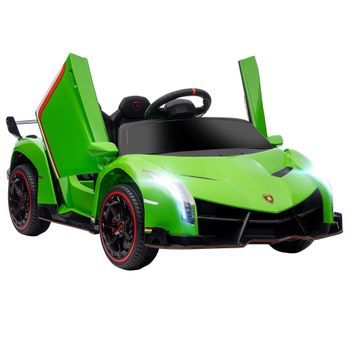 Coche Eléctrico Lamborghini Infantil Con Control Remoto Negro Homcom