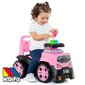 Molto - Correpasillos SUV 3 en 1 rosa con juego de bloques