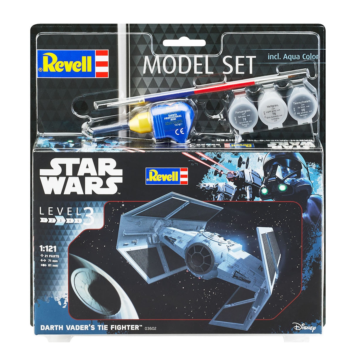 Revell - Maqueta TIE de Darth Vader con accesorios básicos Star Wars Revell.