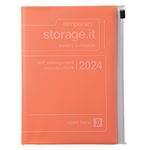 Agenda anual 2024 Mark's B6 Storage.It semana vista vertical naranja