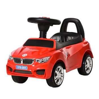 Coche Correpasillos Para Niños De 18-36 Meses Con Faros Rojo Homcom