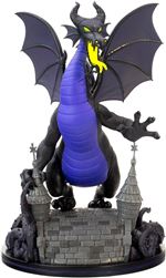 Figura Q-Fig Elite Quantum Mechanix Disney La bella durmiente Maléfica Dragón 21cm