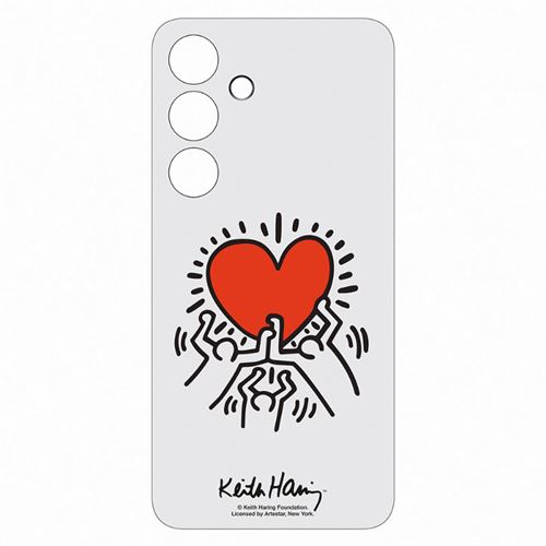 Funda Samsung FlipSuit Keith Haring blanca para Galaxy S25
