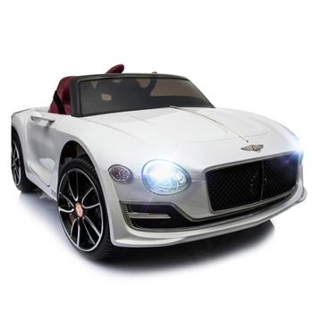 Bentley Exp12 Coche De Batería Para Niños Blanco - Coche Eléctrico Infantil Para Niños Batería 12v Con Mando Control Remoto