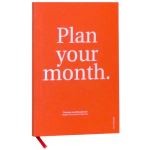 Planificador Perpetuo Octagon Design A5 Plan your Month mes visto naranja