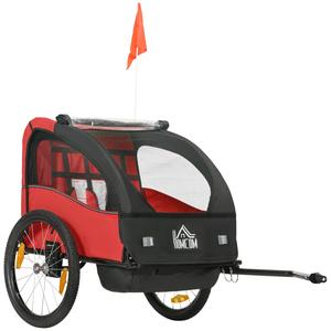 Homcom - Remolque para bicicleta Rojo