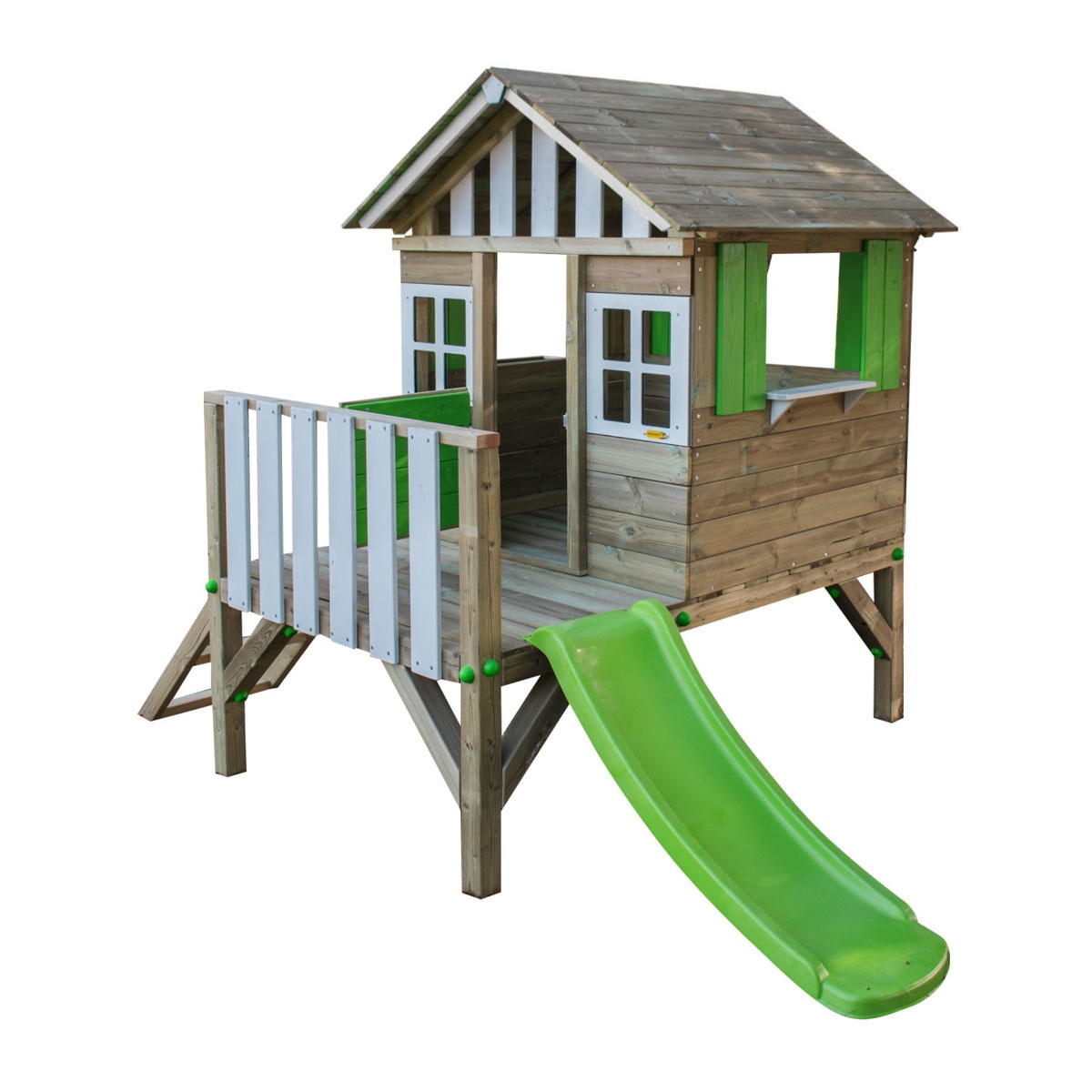 MASGAMES - Casita Lollipop Verde Elevada Madera