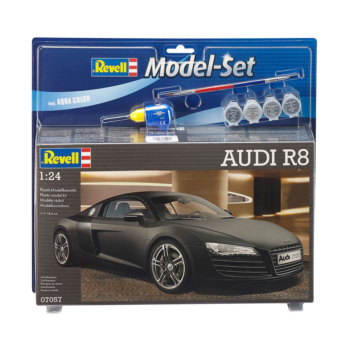 Revell - Maqueta Audi R8 con accesorios básicos Revell.