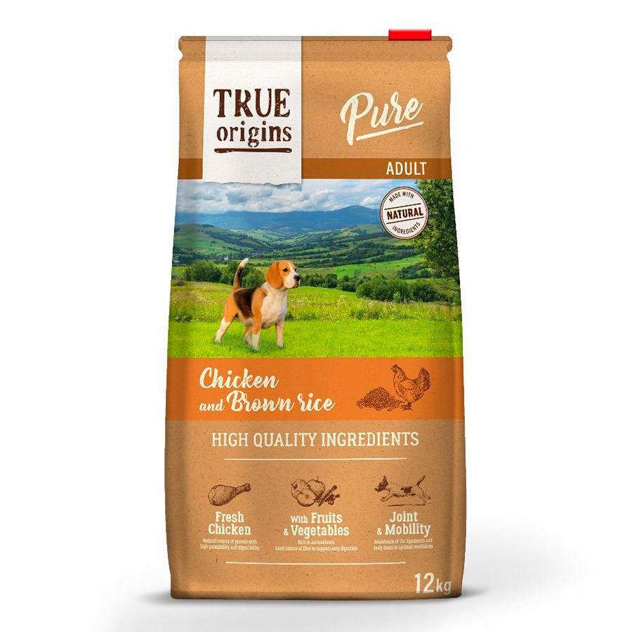 True Origins Adult Pure Pollo y Arroz pienso para perros