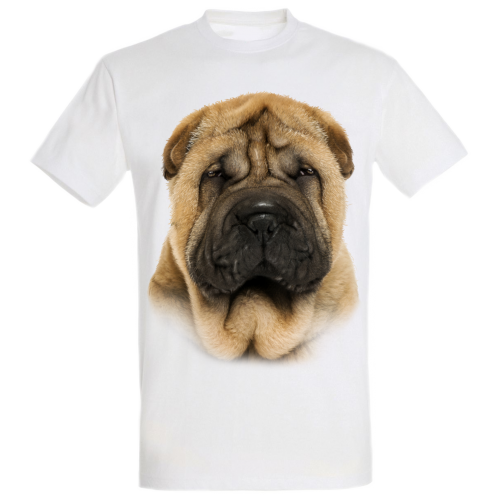 Camiseta Shar Pei color Blanco