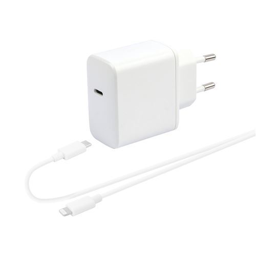 Cargador Wefix 30W Blanco + Cable Lightning 1 m