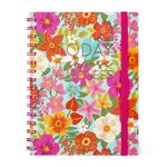 Cuaderno Legami L con espiral rayas Flowers