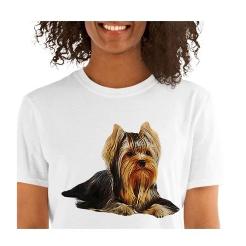 Mascochula camiseta mujer personalizada con tu mascota blanco