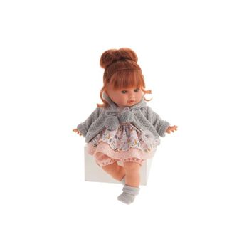 Muñeca Dato Vestido Chaqueta Gris 30 Cm Llorona