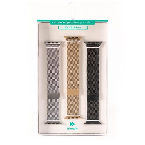 Set 3 Correas Friendly Milanese para Apple Watch 42/44/45mm