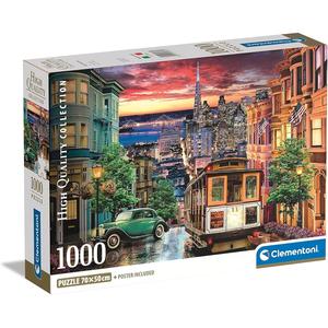 Clementoni - Puzzle de 1000 piezas de la colección San Francisco ㅤ