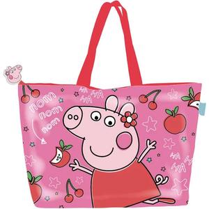 Disney - Peppa Pig - Bolsa de playa Peppa Pig con cremallera