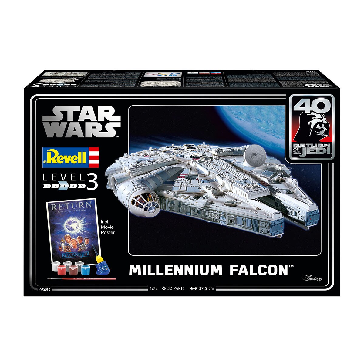 Revell - Maqueta Millennium Falcon con accesorios básicos Star Wars Revell.