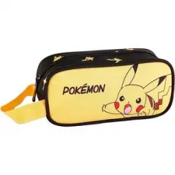 Pokemon - Estuche escolar con asa lateral, diseño gamer y cierre de cremallera