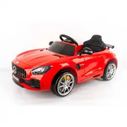 Coche Eléctrico Para Niños 12v Con Mando De Control Remoto - Mercedes Amg Gtr Rojo - Coche Teledirigido Con Batería - Para Niños De 3 A 8 Años (máximo