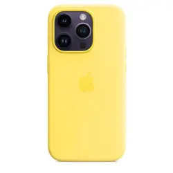Funda de silicona con MagSafe Apple Amarillo canario para iPhone 14 Pro