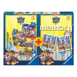 Ravensburger - Patrulla Canina - Memory + Pack 3 Puzzles