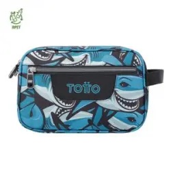 Totto - Estuche escolar tres compartimentos tiburones Plastilina