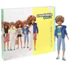 Creatable World - Muñeco Personalizable con Pelo Rubio Rizado