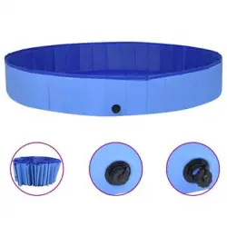 Piscina Para Perros Plegable Pvc Azul 300x40 Cm Vidaxl