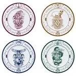 Set 4 platos Harry Potter Casas Hogwarts