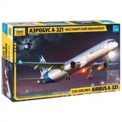 Zvezda 7017 - Maqueta Avión Civil Airbus A-321. Escala 1/144