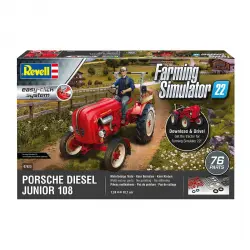 Revell - Kit de montaje a presión Porsche Junior 108 - Farming Simulator Revell.