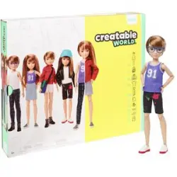 Creatable World - Muñeco Personalizable con Pelo Cobrizo Liso