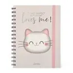 Cuaderno Legami L con espiral rayas Kitty