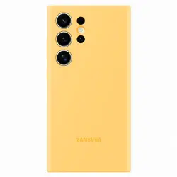 Funda de silicona Samsung amarilla para Galaxy S24 Ultra