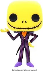 Figura Funko Disney Pesadilla antes de Navidad Jack Skellington Blacklight 10cm