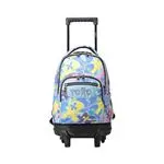 Mochila escolar pequeña Totto Resma con ruedas Flores Hawai