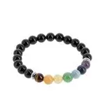 Pulsera 7 Chakras Obsidiana Nature et decouvertes